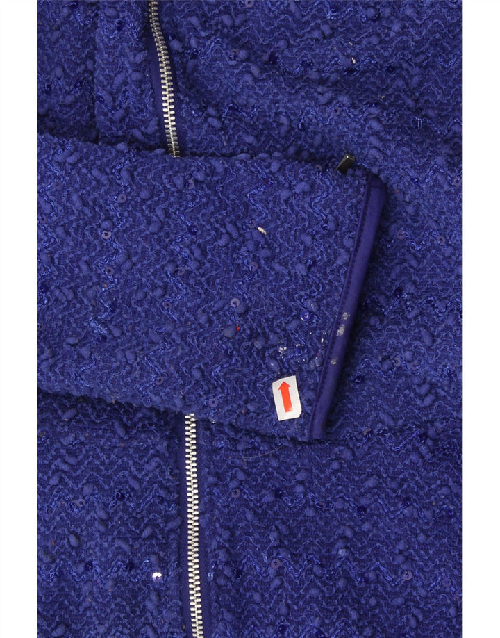 JANE NORMAN Womens Cardigan Top UK 16 Large Blue Polyester