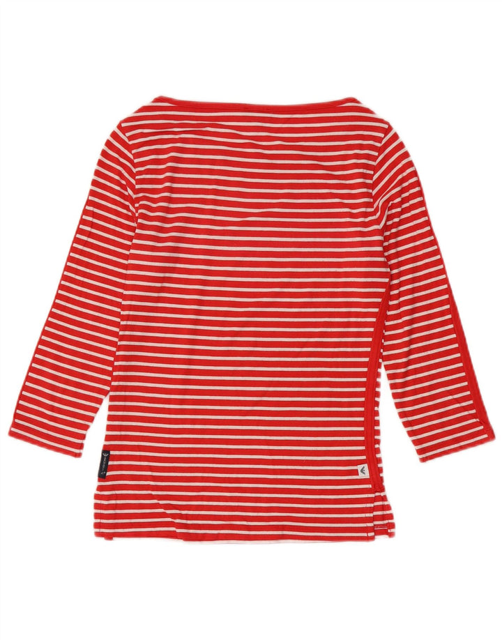 Armani Jeans Dame Top 3/4 ærmer UK 10 Lille rød stribet