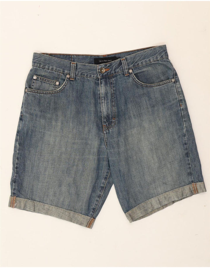 Calvin Klein Herre Denim Shorts W33 Medium Blue Bomuld