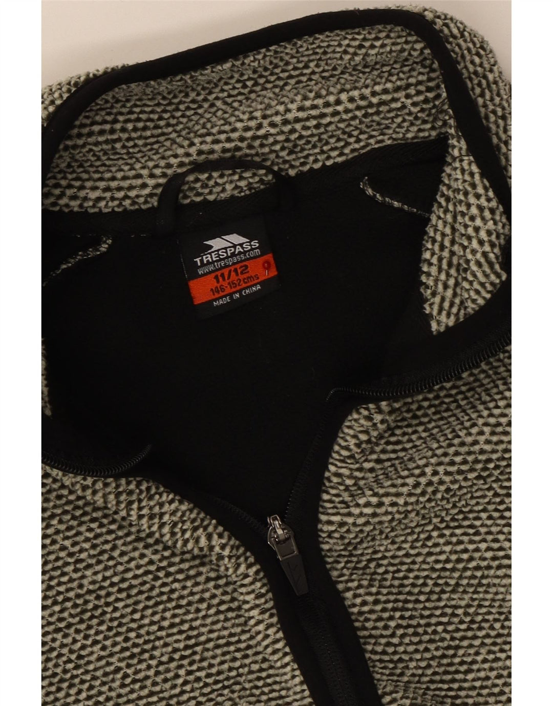 TRESPASS Boys Fleece Jacket 11-12 Years Grey Flecked Polyester Vintage Trespass and Second-Hand Trespass from Messina Hembry 