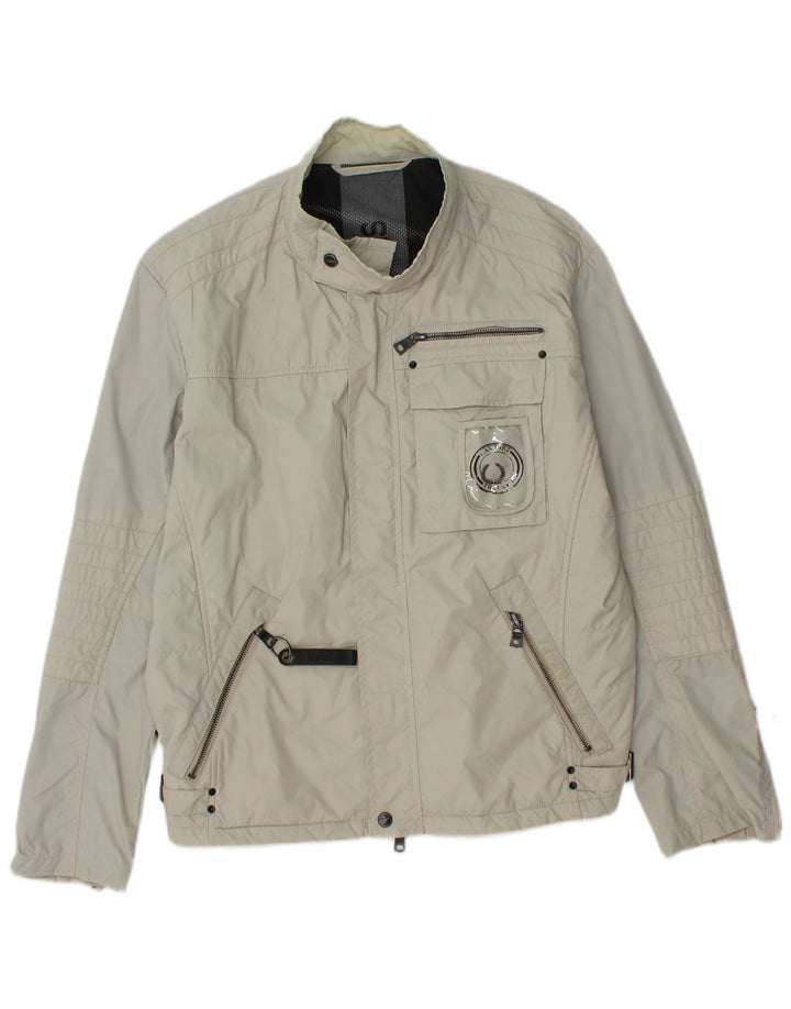 GAS Herre Utility Jacket UK 38 Medium Grå Polyamid