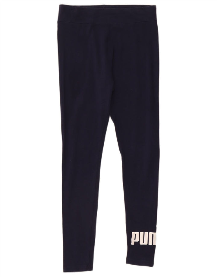 Puma Grafiske Leggings til kvinder UK 10 Small Navy Blue