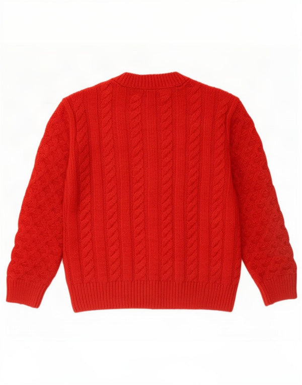 Zara piger med rund hals sweater 9-10 år rød akryl