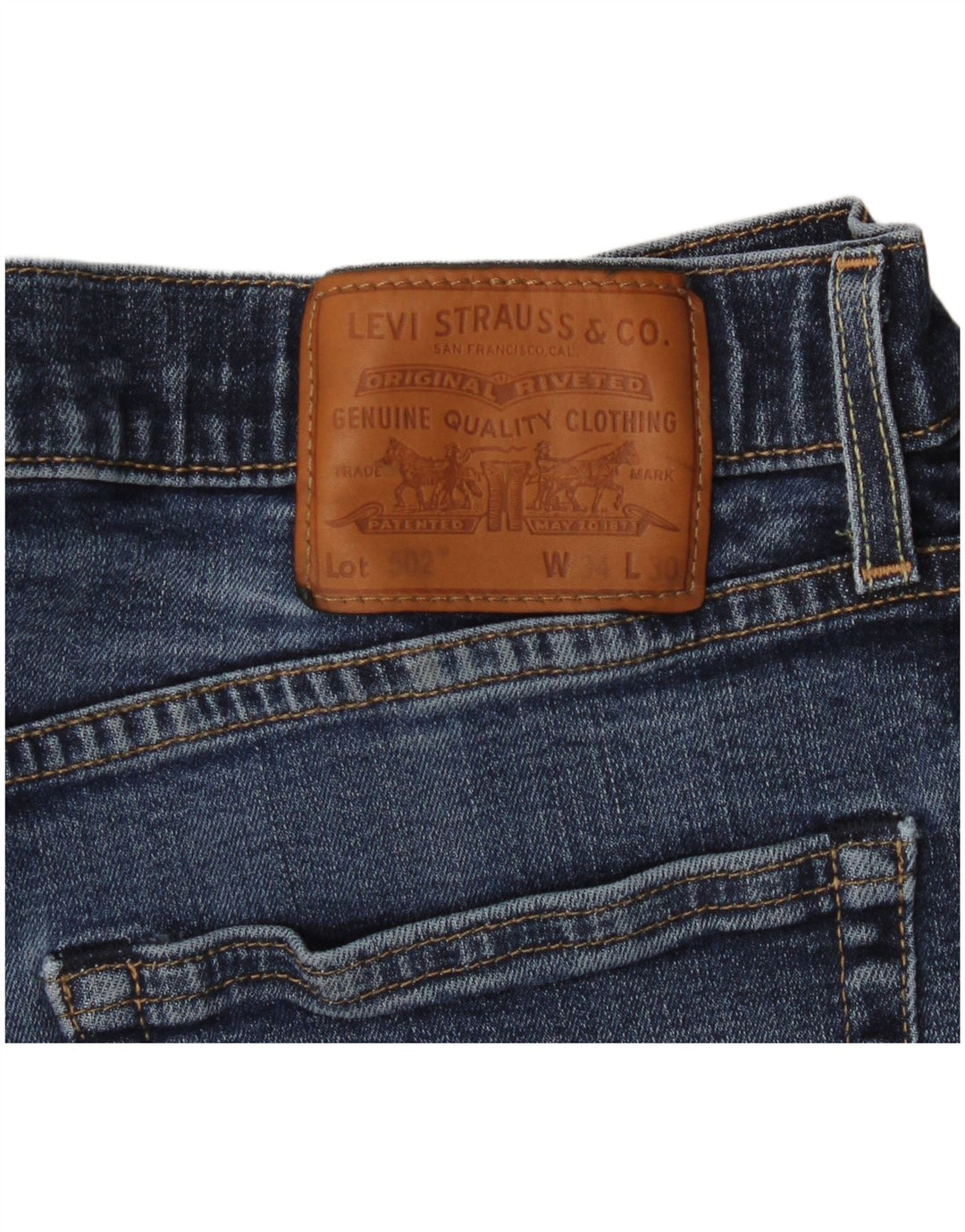 Levi's Herre 502 tilspidsede jeans W34 L30 Blå