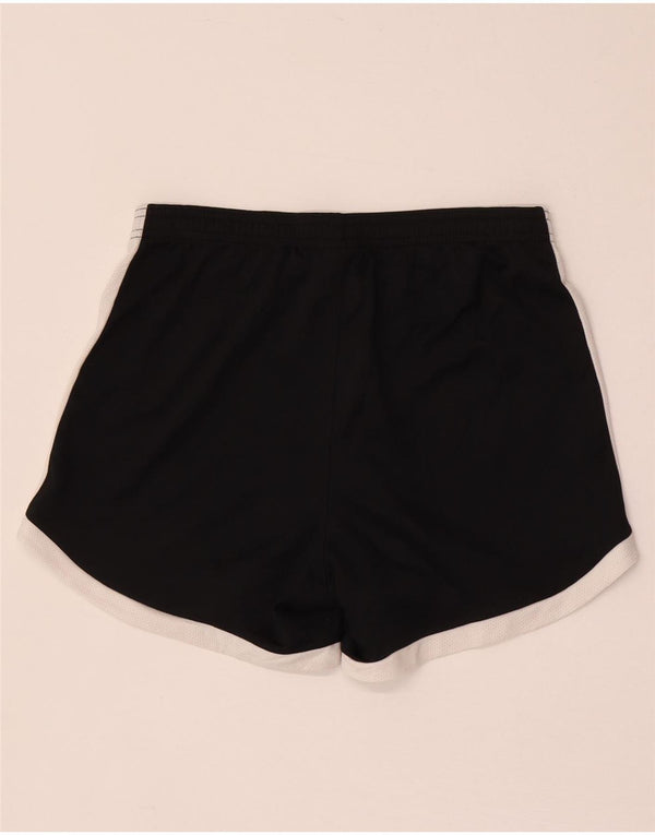 Nike Womens Dri Fit Regular Sports Shorts UK 10 Small Black Colourblock
