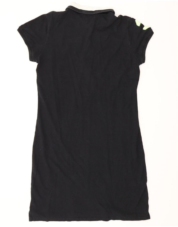 U.S. Polo Assn. Kvinders grafisk polokjole UK 14 Stor sort farveblok