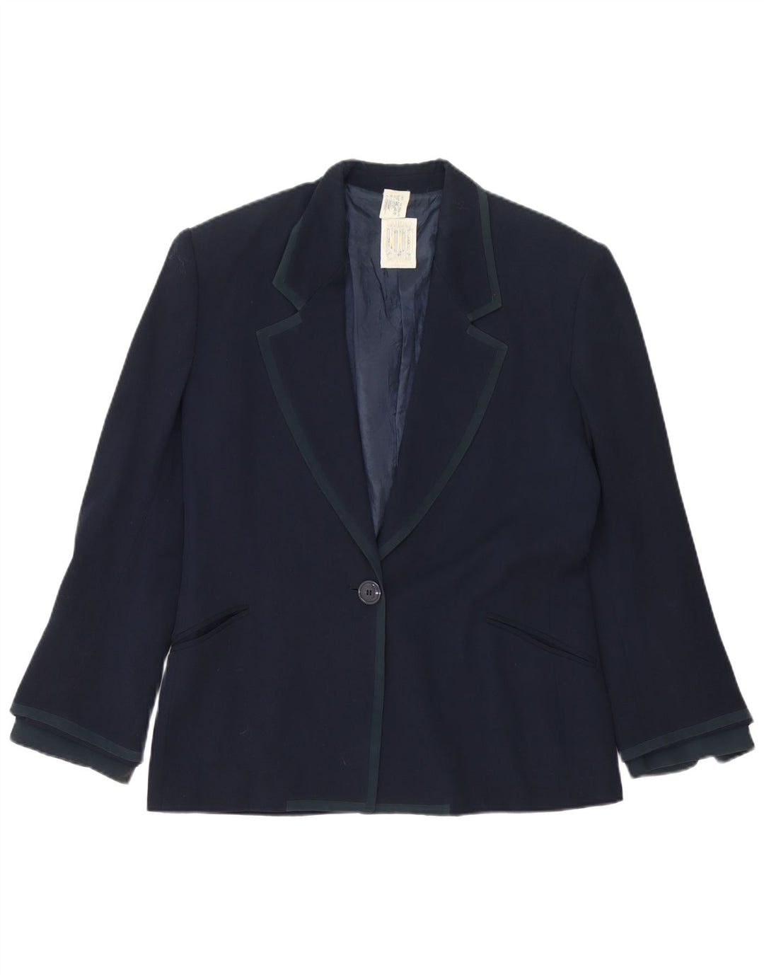 Ferre Dame 1 Knap Blazer Jacket UK 16 Large Navy Blue