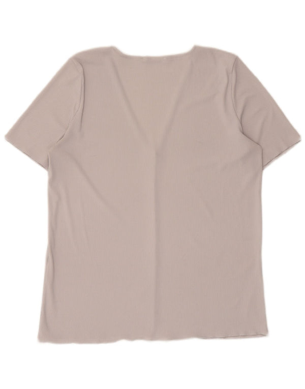 Zara Dame T-Shirt Top UK 14 Stor Grå