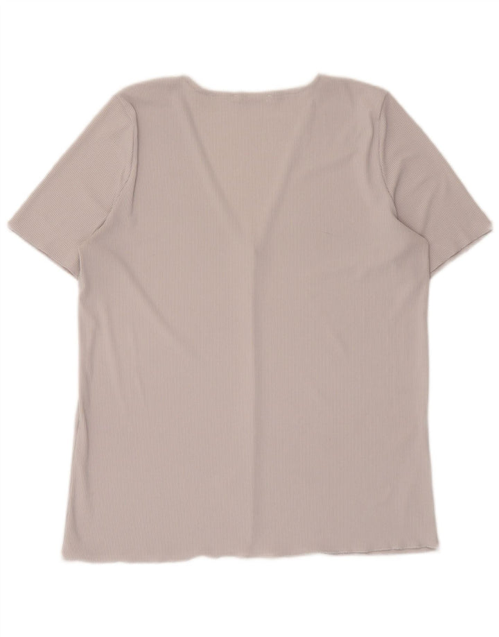 Zara Dame T-Shirt Top UK 14 Stor Grå