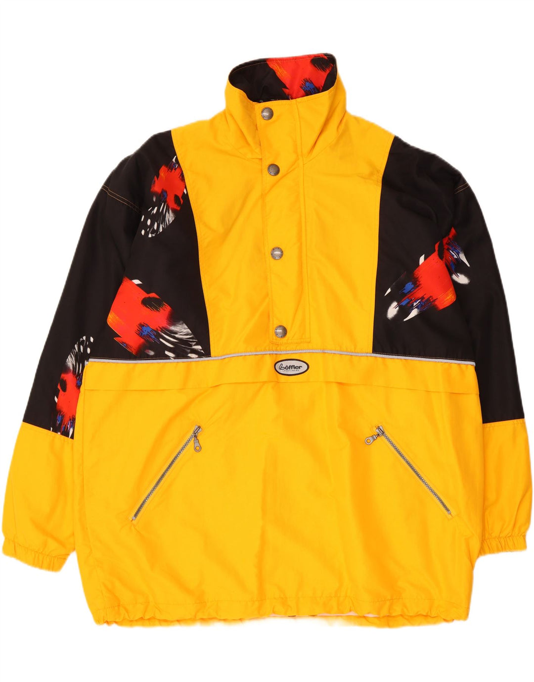 Loffler Herre Anorak Jacket UK 42 XL Gul Colourblock Polyamid
