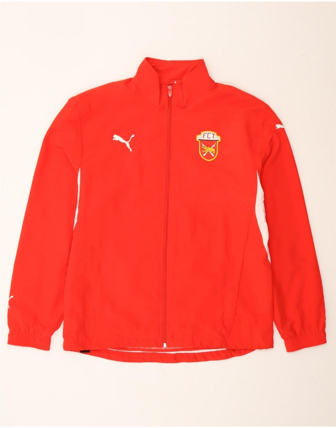 PUMA Mens Tracksuit Top Jacket Medium Red Colourblock Polyester Vintage Puma and Second-Hand Puma from Messina Hembry 
