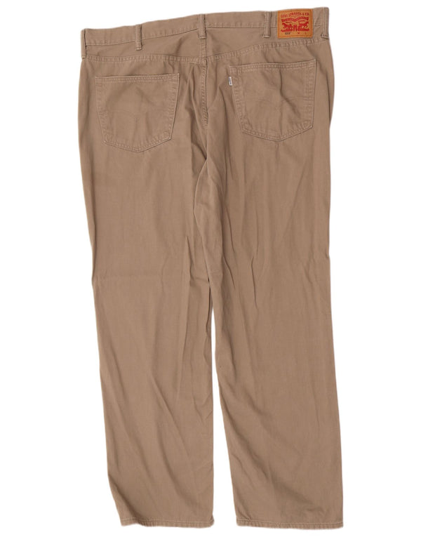 Levi's Mens 559 Straight Casual Trousers W46 L31 Khaki Cotton