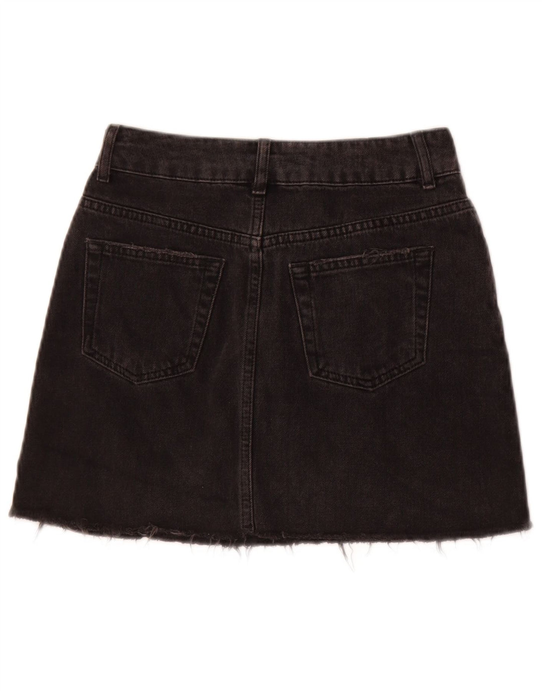 Topshop Dame Denim Nederdel UK 8 Small W26 Black Bomuld