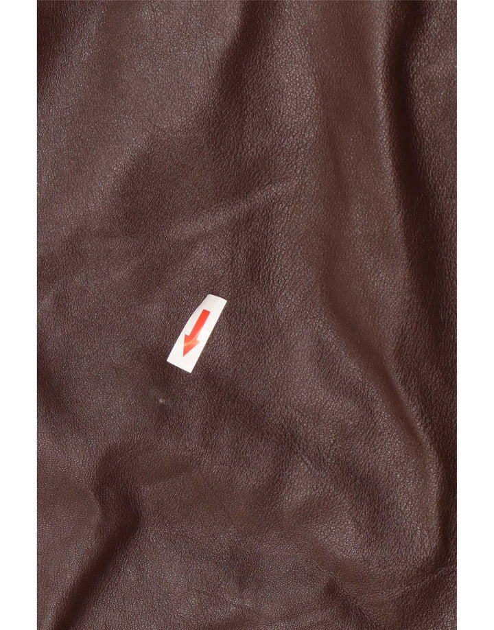 Vintage læderfrakke til kvinder IT 48 XL Burgund