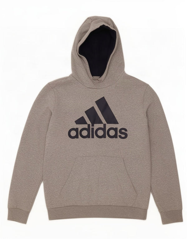 Adidas Herre grafisk hættetrøje DK 44/46 Stor grå bomuld