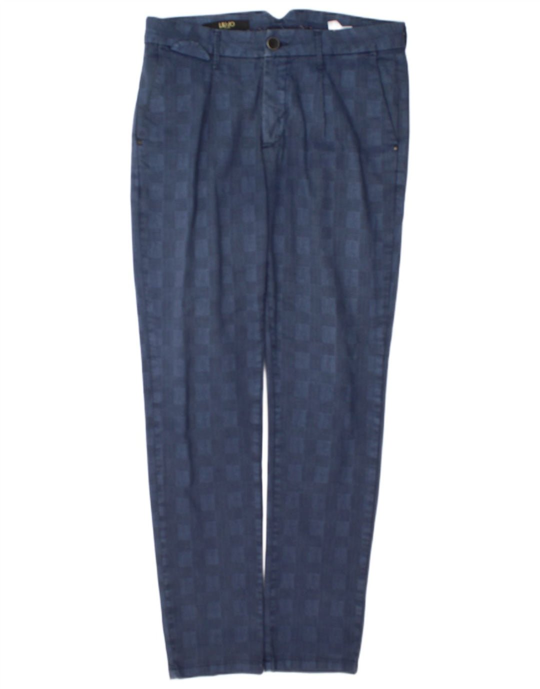 Liu Jo Herre Uomo Chino Bukser IT 48 Medium W32 L31 Marineblå Houndstooth