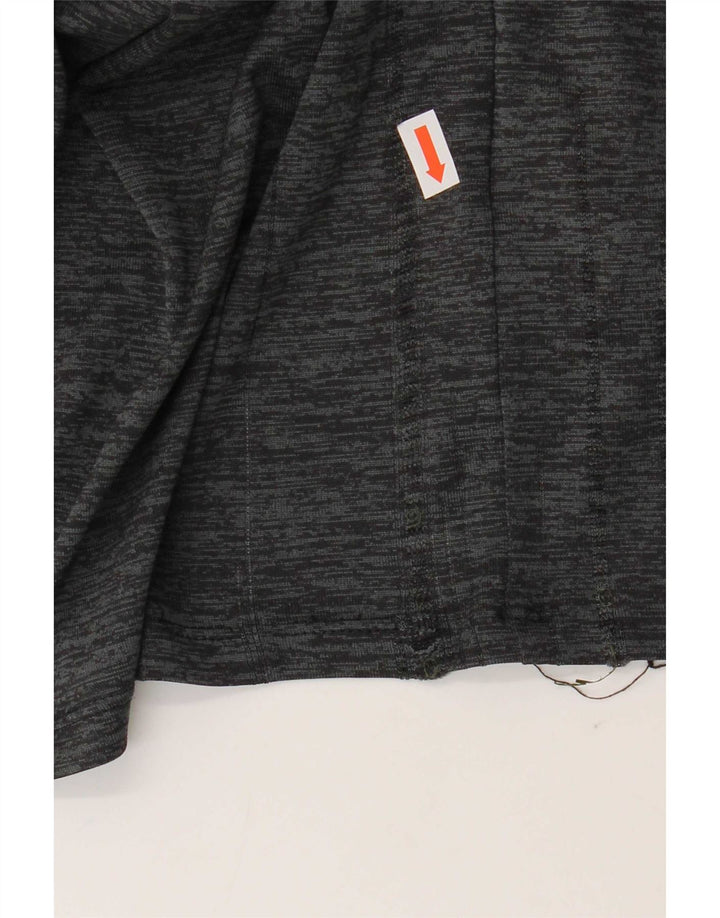 Under Armour Pullover med lynlås til mænd til mænd, træningsdragt Top Large Grå Flecked