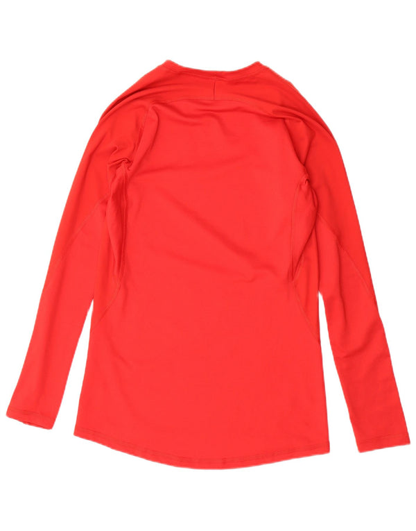 ADIDAS Dame Climacool Top Langærmet UK 12 Medium Rød Polyester