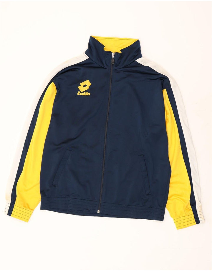 Lotto Herre træningsdragt Topjakke Medium Navy Blue Colourblock