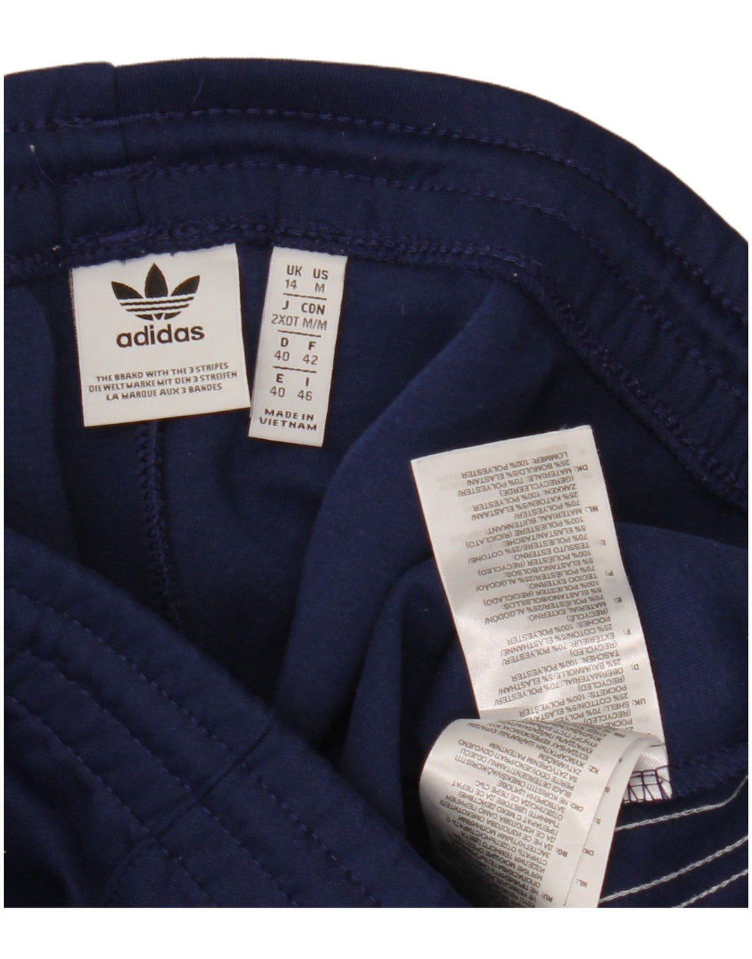 Adidas Dame træningsdragt Bukser UK 14 Large Navy Blue Polyester
