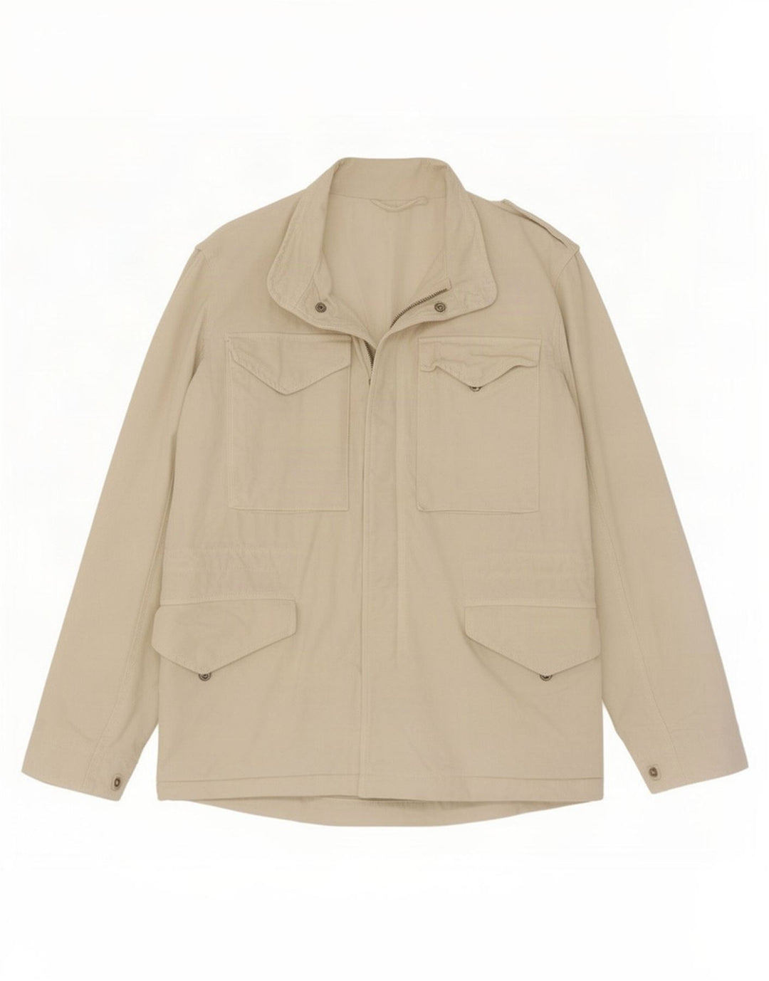 Zara Herre Utility Jacket UK 36 Small Beige Cotton