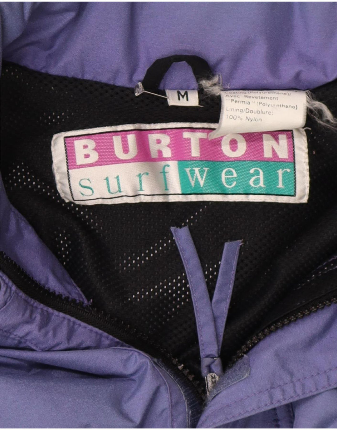 Burton Herre Windbreaker Jacket UK 38 Medium Lilla Colourblock Nylon