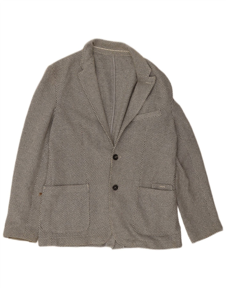 Zara Herre 2-knaps blazerjakke EU 50 Medium Grå Polyester