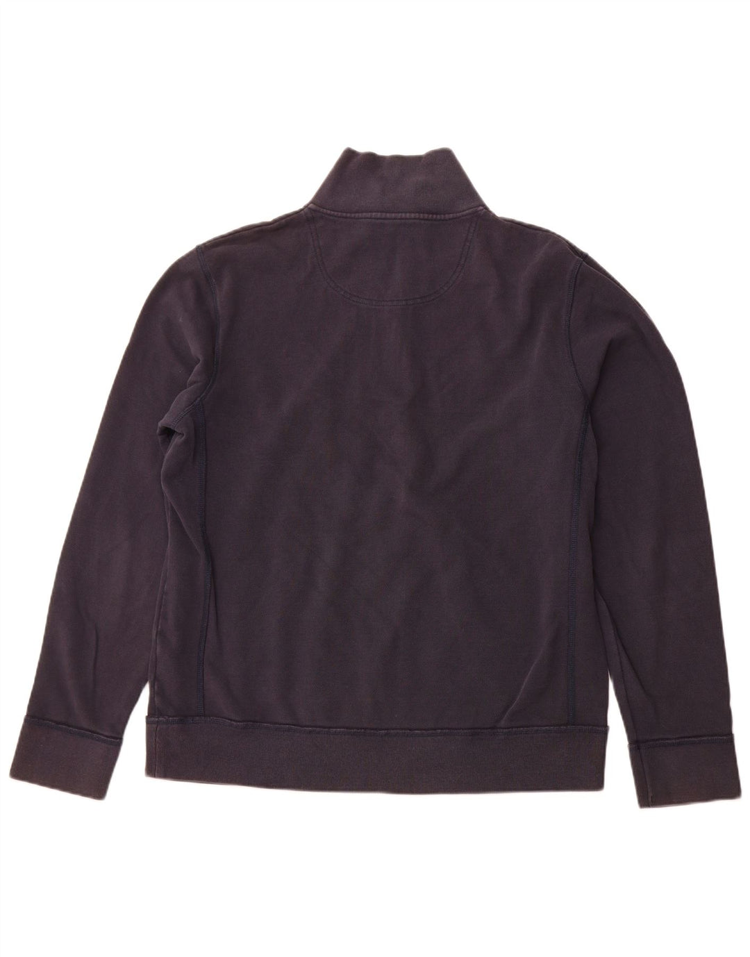 FAT FACE Herre lynlås-hals sweatshirt jumper stor marineblå bomuld