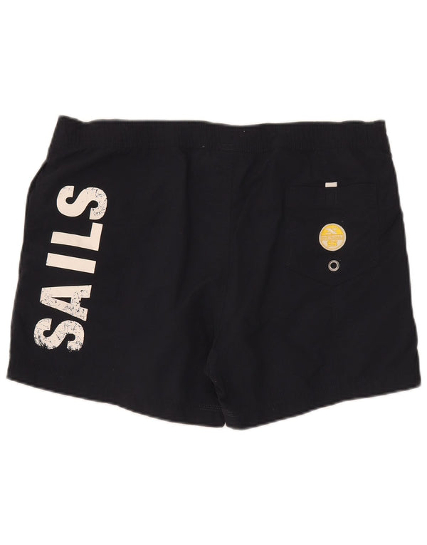 North Sails Mens Graphic Swimming Shorts Large Navy Blue Polyamide