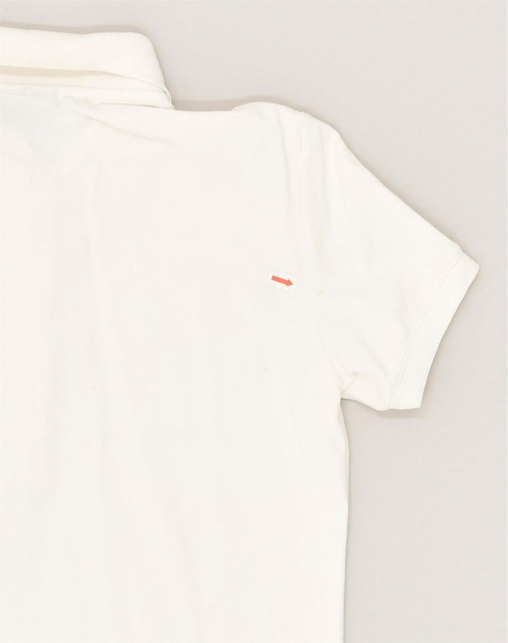 CHERVO Womens Polo Shirt UK 12 Medium White Polyamide | Vintage Chervo | Thrift | Second-Hand Chervo | Used Clothing | Messina Hembry 