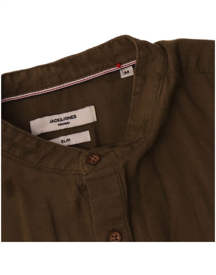 Jack & Jones Herre Premium Slim Pullover Shirt Medium Khaki Bomuld