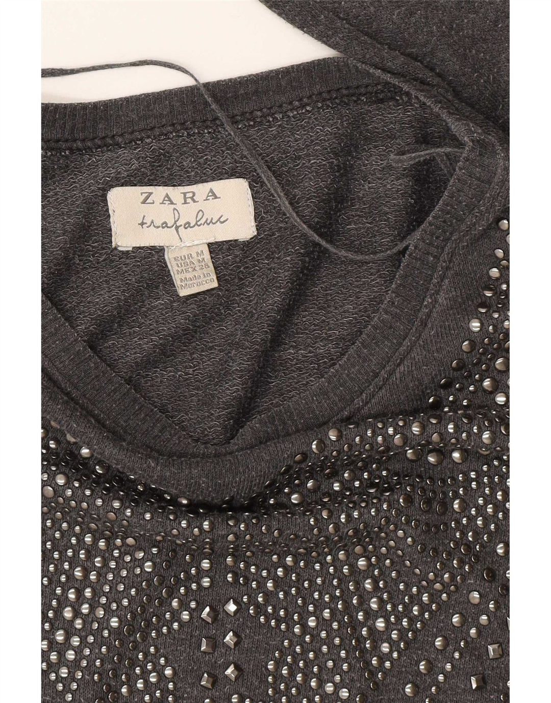 Zara Dame Trafaluc Sweatshirt Jumper UK 14 Medium Grå