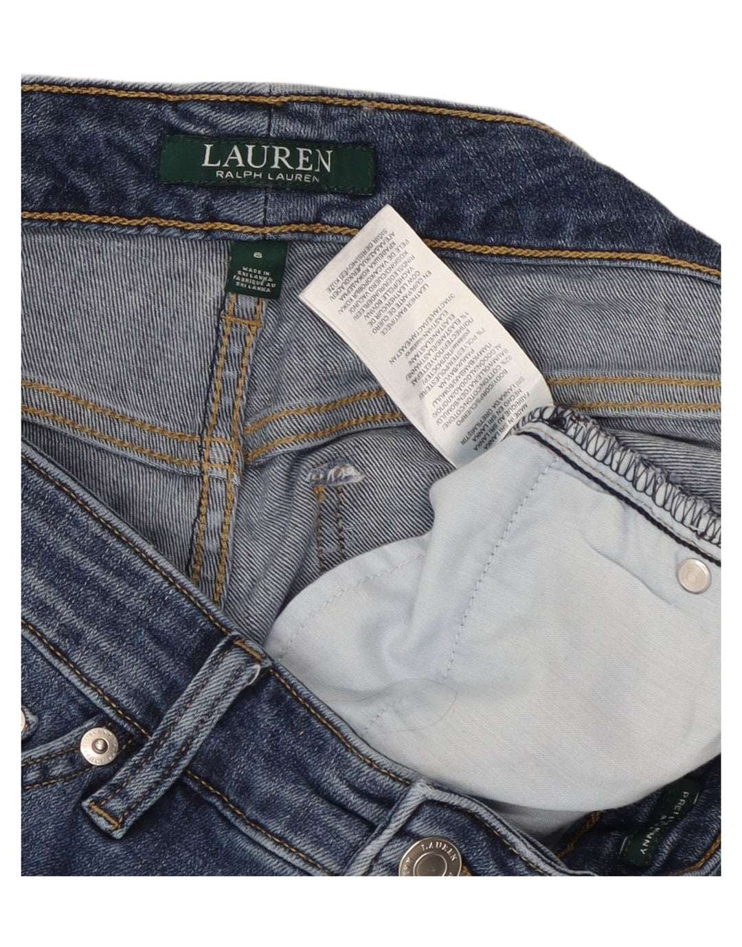 Ralph Lauren Dame Slim Jeans US 6 Medium W30 L26 Blå Bomuld