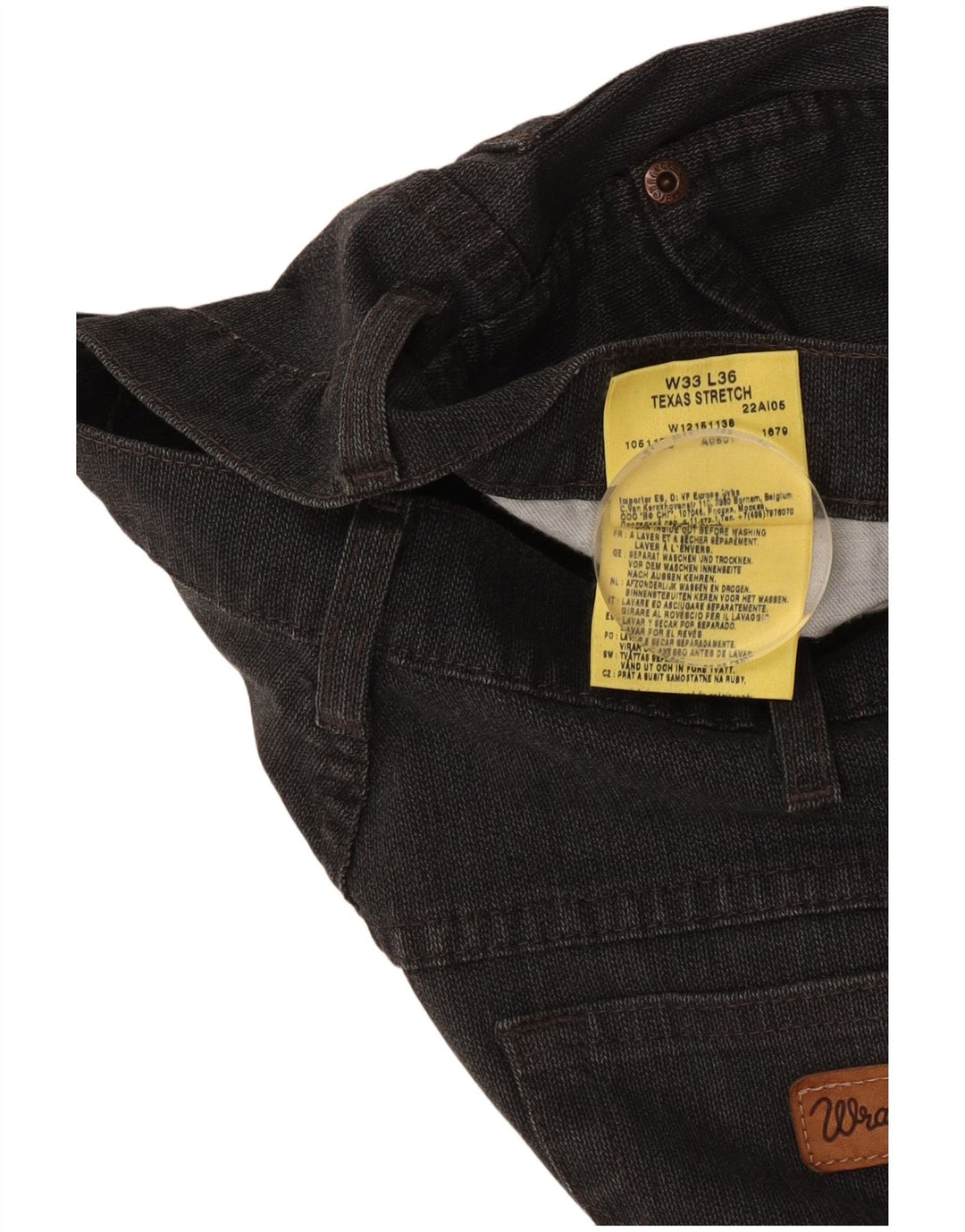 Wrangler Herre Texas Stretch Lige Casual Bukser W33 L36 Grå Bomuld