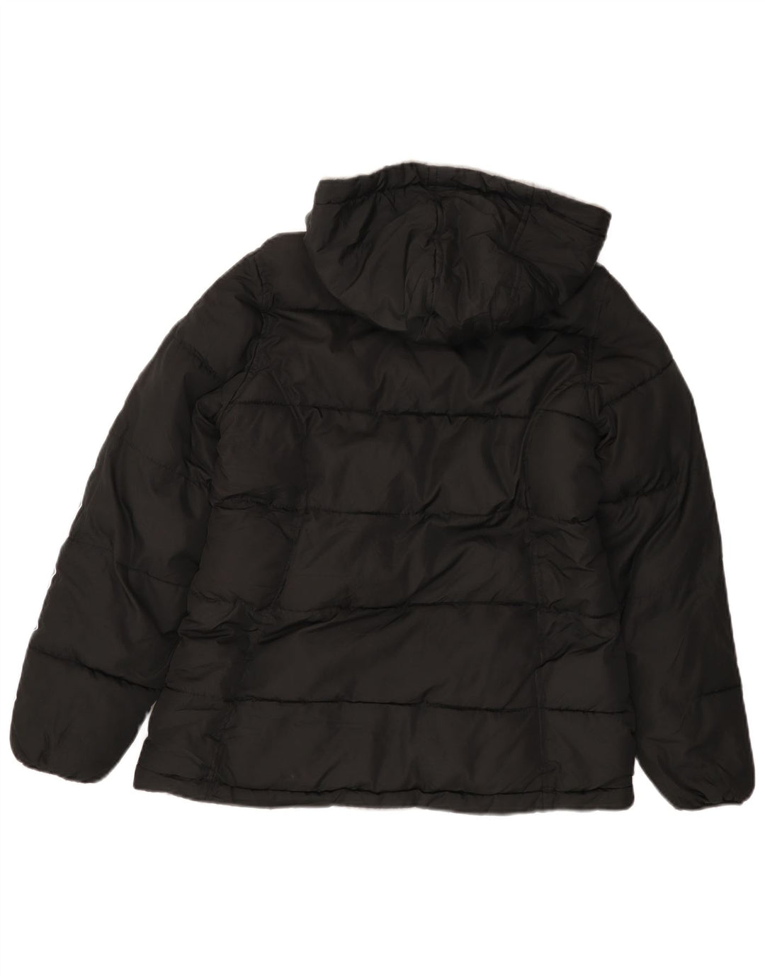 Reebok, grafisk polstret hættejakke til kvinder UK 10 Small Black