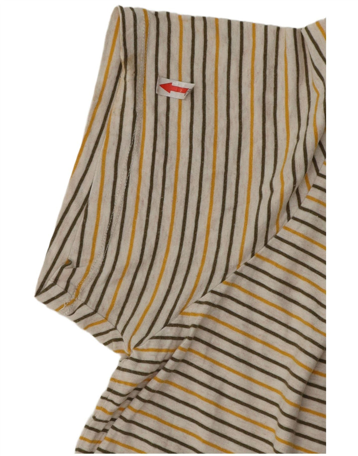 Jack Wills Herre T-Shirt Top Stor Beige Stribet Bomuld