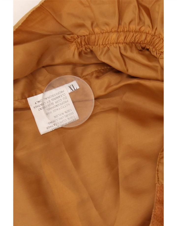 Vintage herre ruskindsvest XL brunt læder