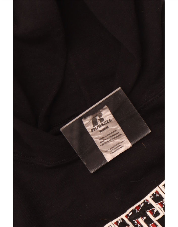 RUSSELL ATHLETIC Dame Southeast Graphic Hoodie Jumper UK 14 Medium Black