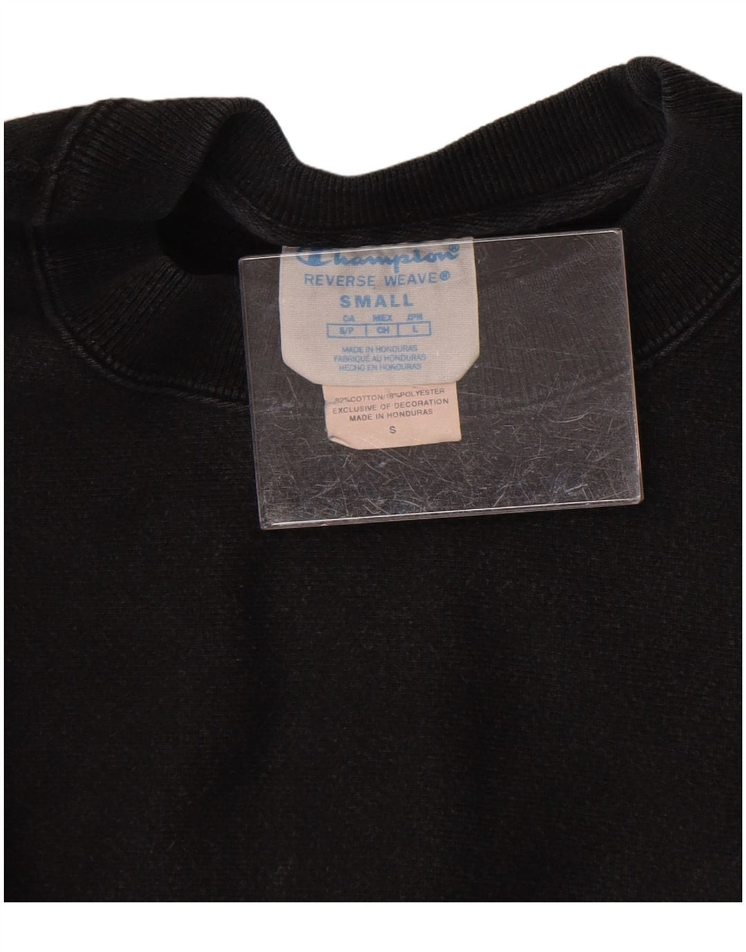 Champion Herre Reverse Weave Sweatshirt Jumper lille sort bomuld