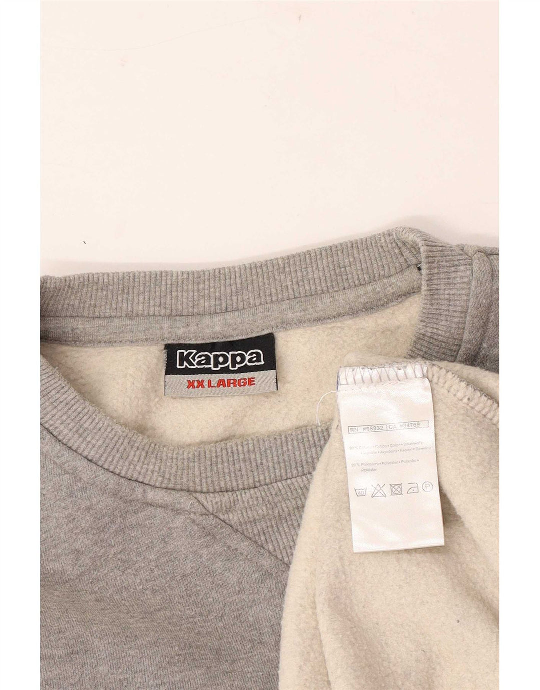 Kappa Herre Sweatshirt Jumper 2XL Grå Bomuld