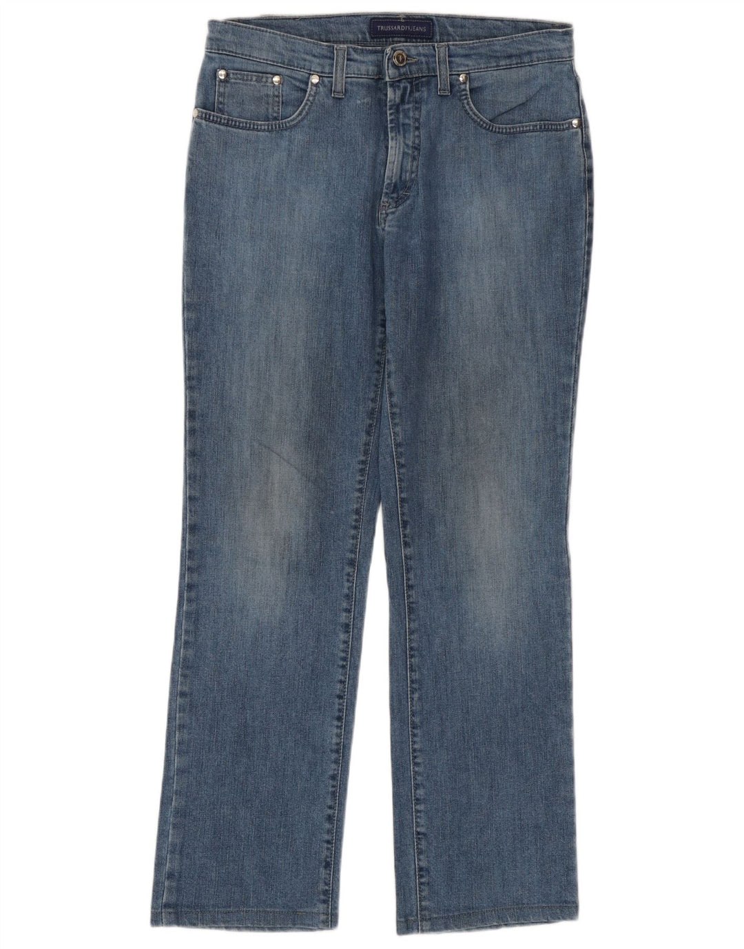 Trussardi lige jeans til kvinder W29 L29 blå bomuld