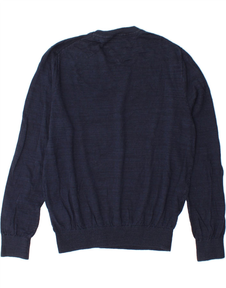 TOMMY HILFIGER Mens Crew Neck Jumper Sweater Large Navy Blue Flecked Vintage Tommy Hilfiger and Second-Hand Tommy Hilfiger from Messina Hembry 