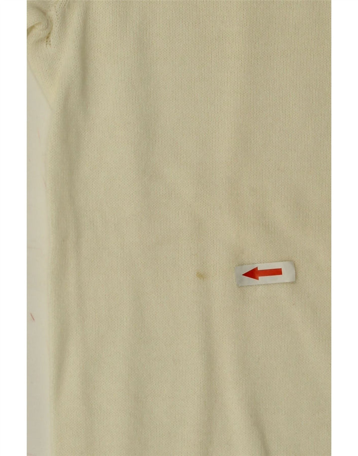 Tommy Hilfiger Herre sweater med rund hals, lille off-hvid bomuld