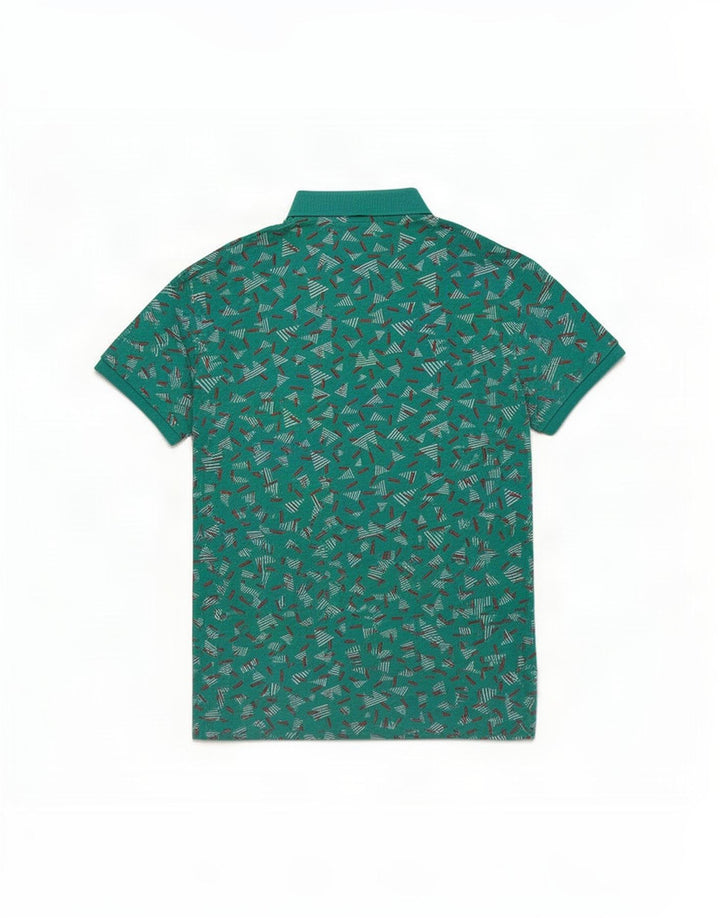Wrangler Poloshirt til mænd Stor turkis geometrisk