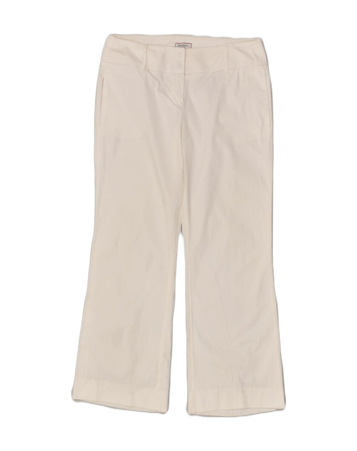 MAX & CO. Womens Straight Chino Trousers UK 12 Medium W30 L28 White Cotton | Vintage Max & Co. | Thrift | Second-Hand Max & Co. | Used Clothing | Messina Hembry 