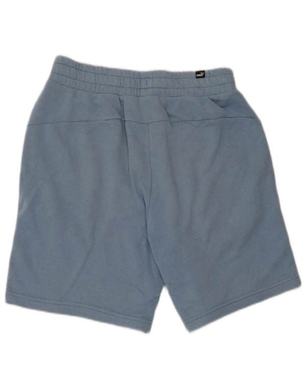 Puma Graphic Sports Shorts til kvinder UK 8 Small Blue Cotton