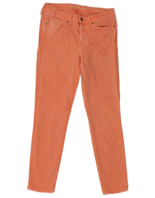 CALVIN KLEIN Dame Skinny Jeans US 6 Medium W28 L27 Orange Bomuld