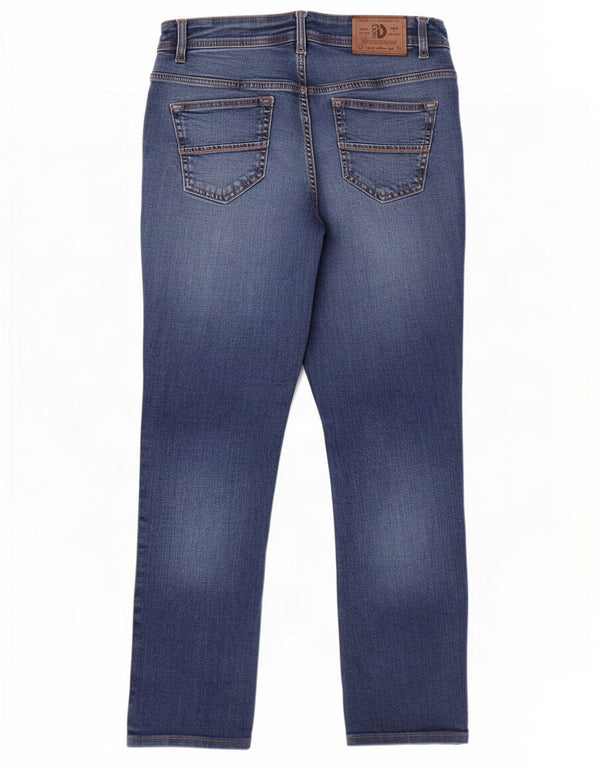 Dack's Mens Regular Fit Straight Jeans IT 46 Small W30 L28 Blue Cotton