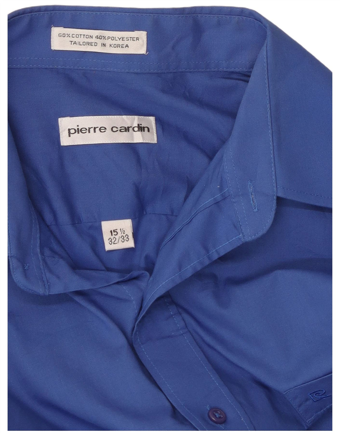 PIERRE CARDIN Herreskjorte str. 15 1/2 Mellemblå bomuld