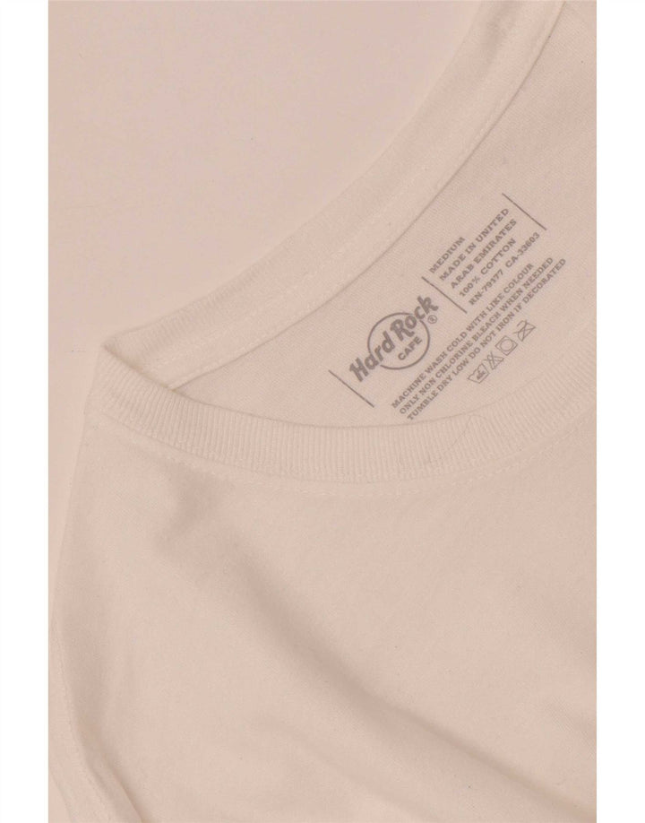 Hard Rock Cafe Herre Dublin Grafisk T-Shirt Top Medium Hvid Bomuld